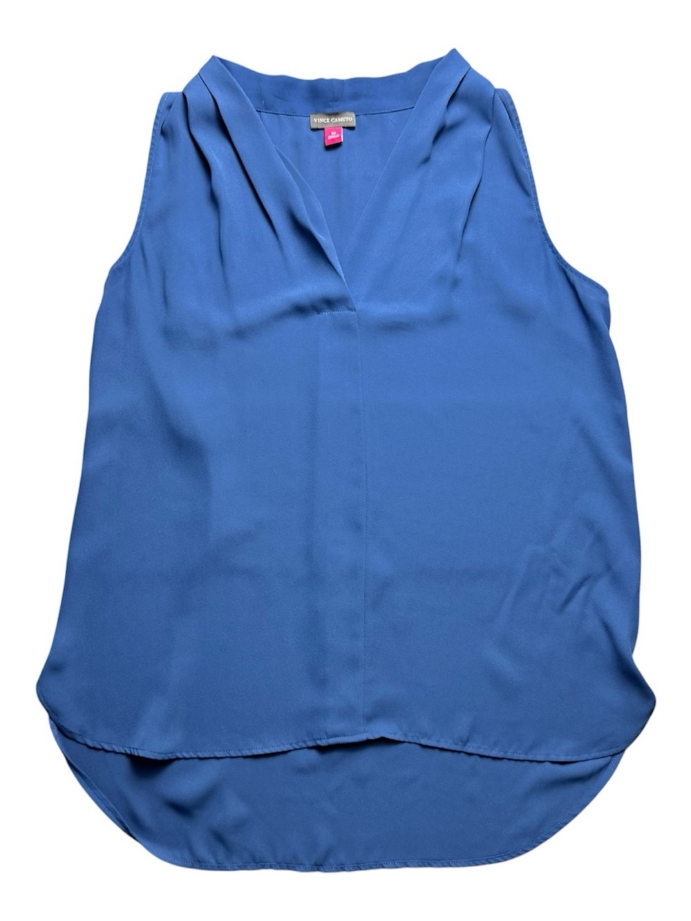 Vince Camuto Blue V-Neck Sleeveless Blouse Size M - Business Casual Staple